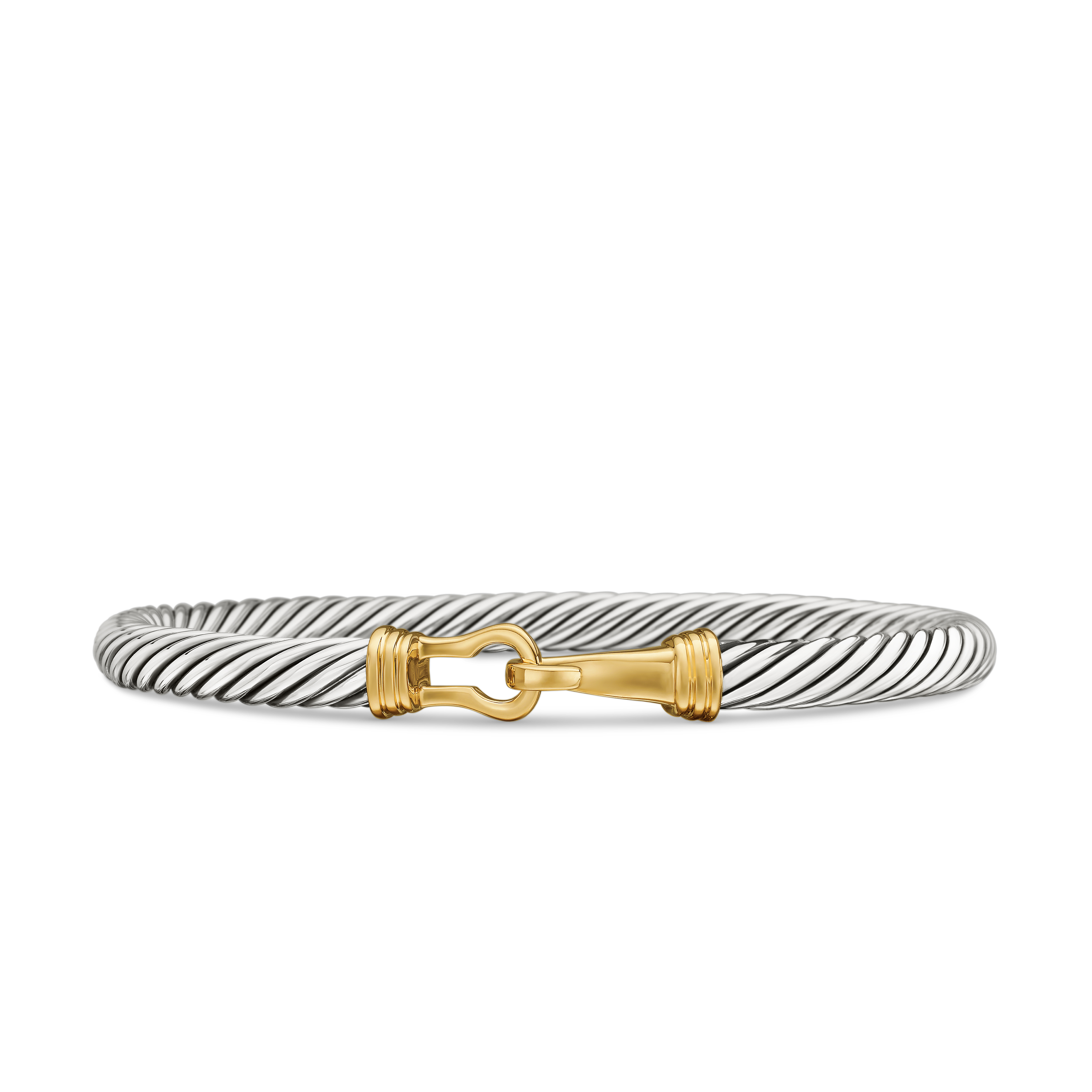 5 mm Buckle Bracelet in Sterling Silver and 14k Yellow Gold