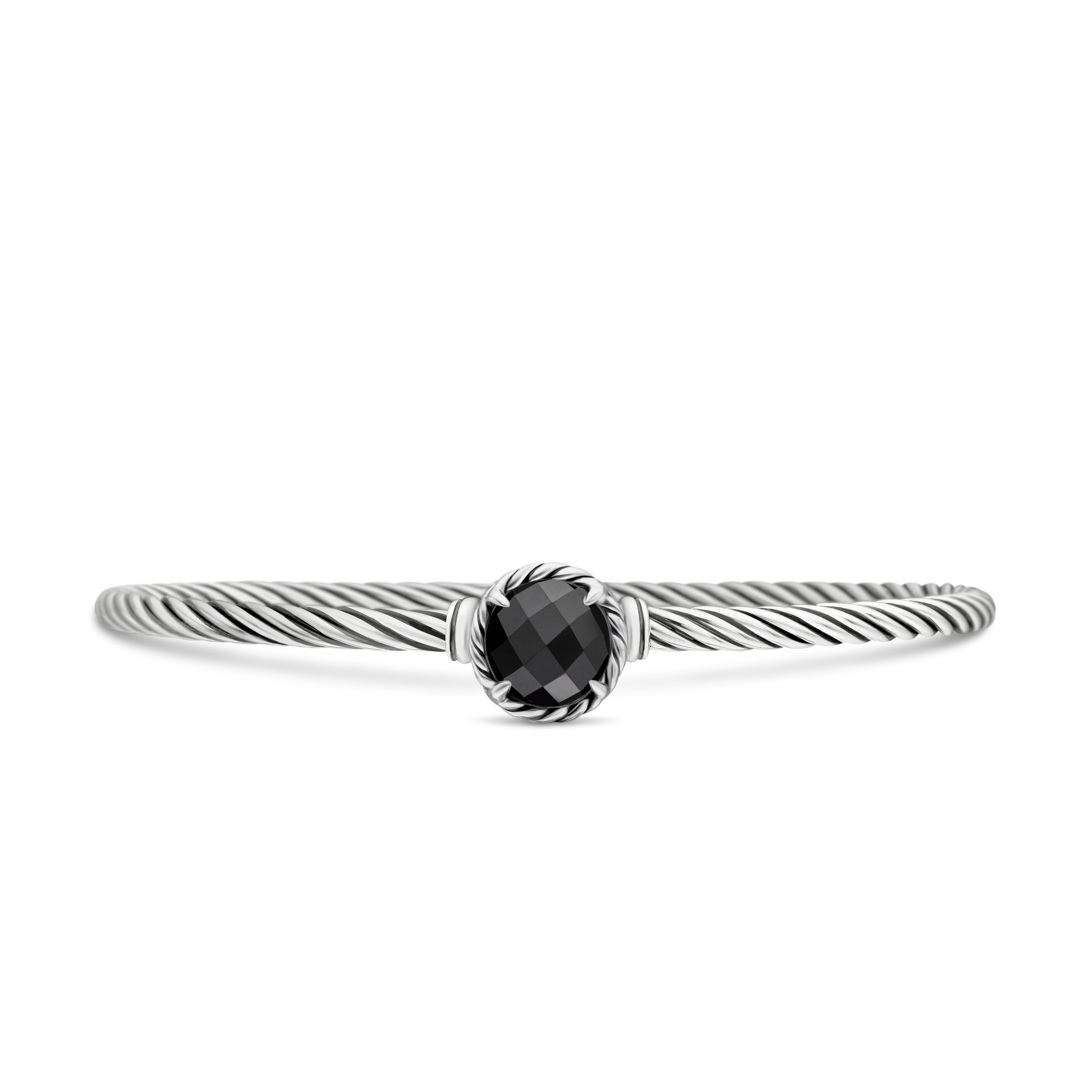 Petite Chatelaine® Bracelet in Sterling Silver with Black Onyx, 3mm Petite Chatelaine® Bracelet in Sterling Silver with Black Onyx, 3mm