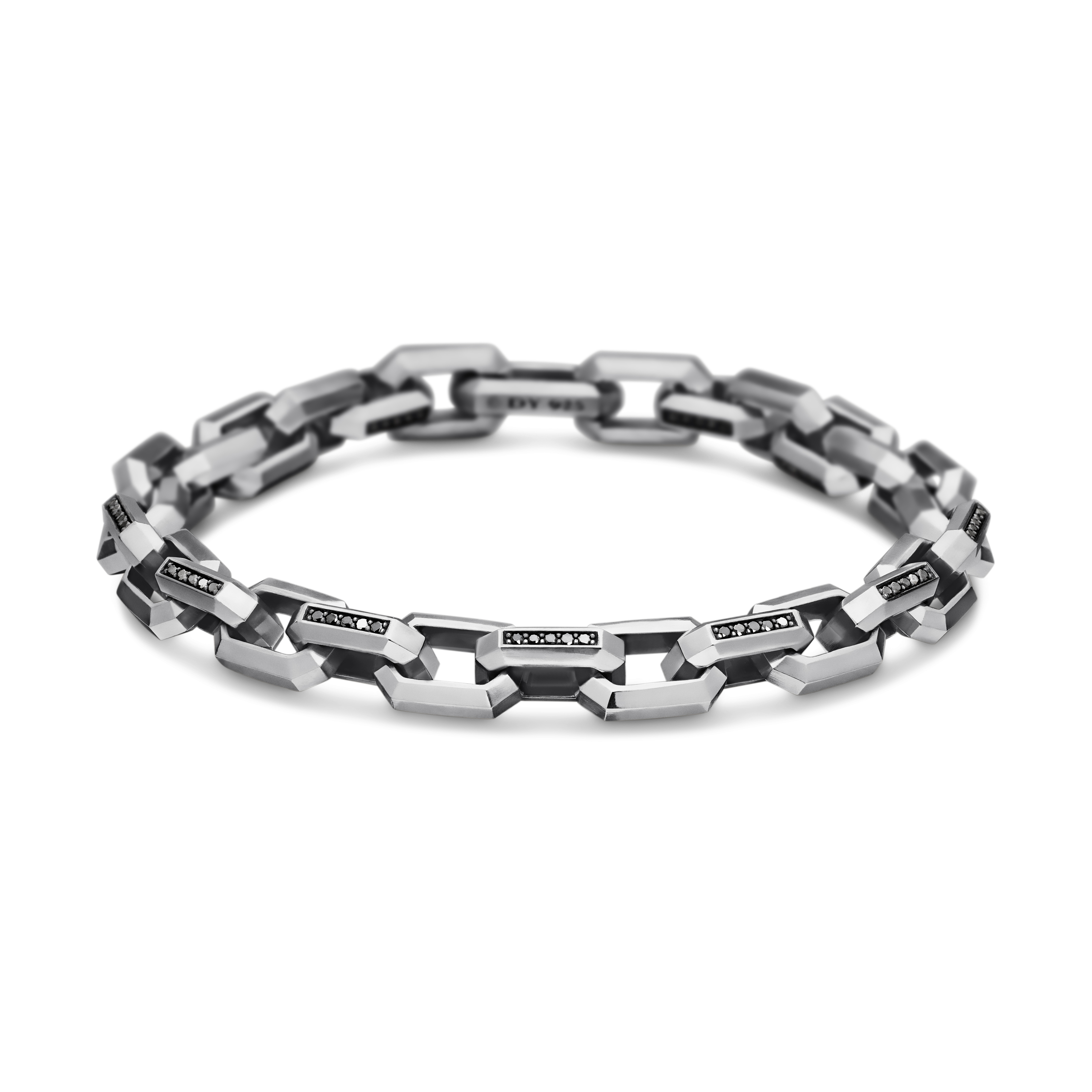 Streamline® Heirloom Chain Link Bracelet in Sterling Silver with Pavé Black Diamonds, 7.5mm Streamline® Heirloom Chain Link Bracelet in Sterling Silver with Pavé Black Diamonds, 7.5mm