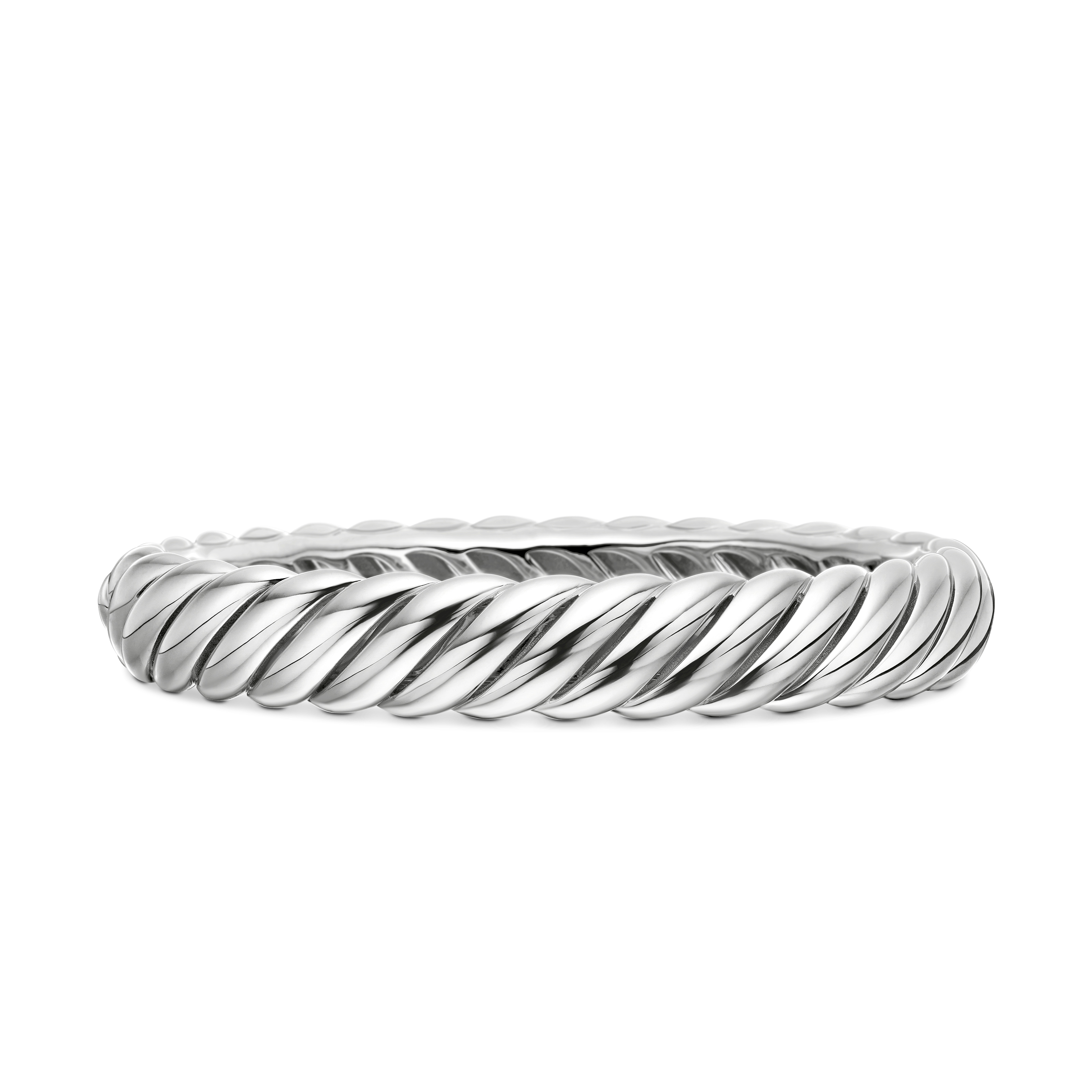 Sculpted Cable Bracelet in Sterling Silver, 10mm Sculpted Cable Bracelet in Sterling Silver, 10mm