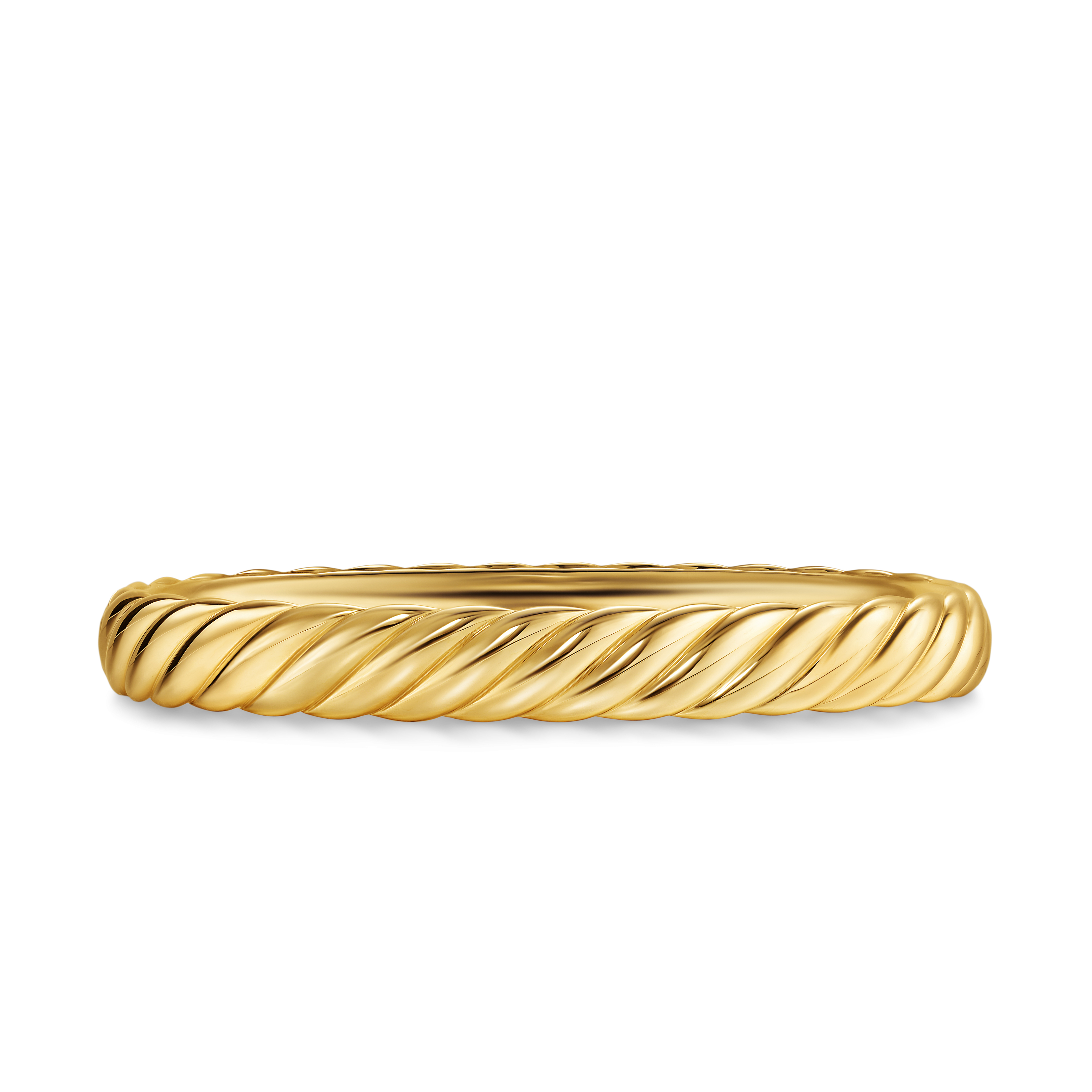 Sculpted Cable Bangle Bracelet in 18K Yellow Gold, 8mm Sculpted Cable Bangle Bracelet in 18K Yellow Gold, 8mm