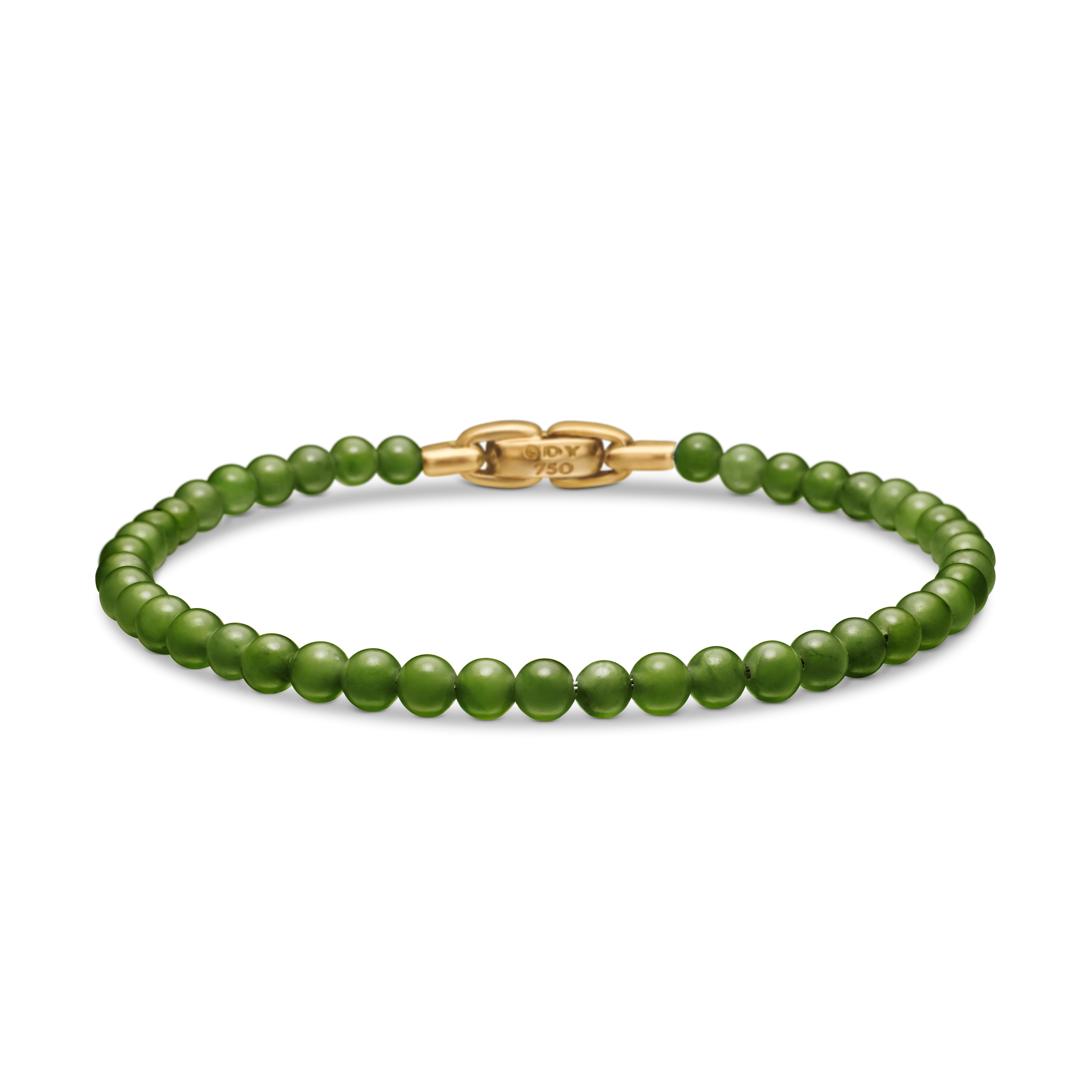 Spiritual Beads Bracelet with Nephrite Jade and 18K Yellow Gold, 4mm Spiritual Beads Bracelet with Nephrite Jade and 18K Yellow Gold, 4mm