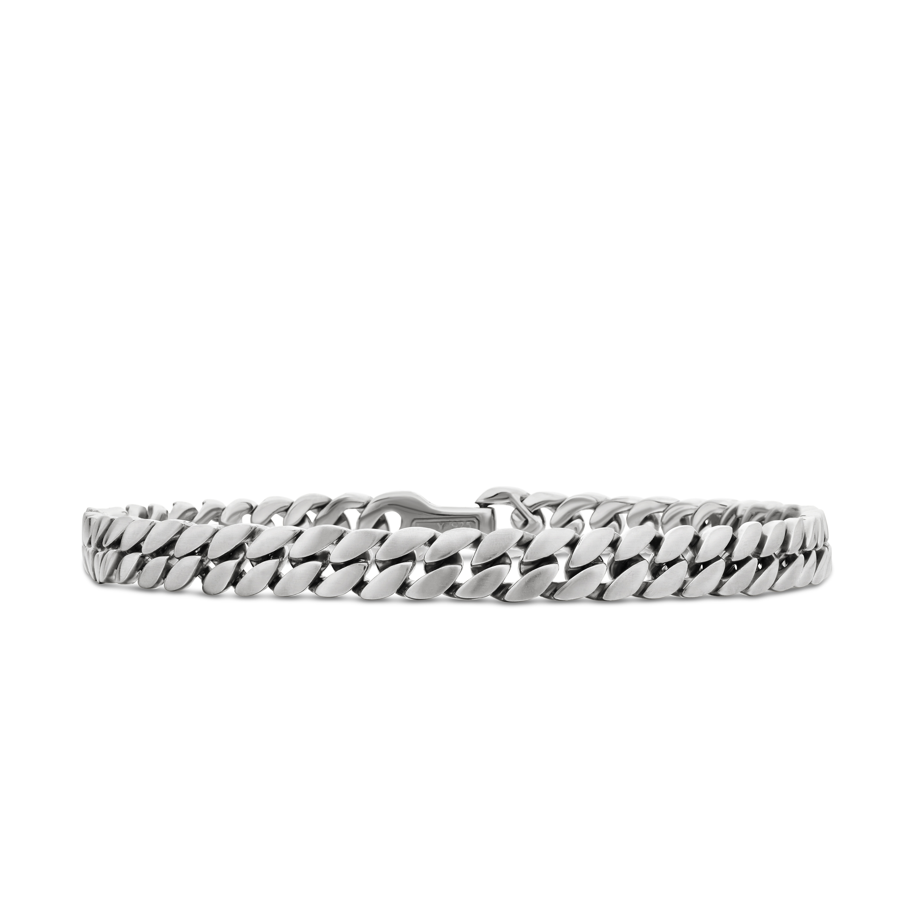 Curb Chain Bracelet in Sterling Silver, 6mm Curb Chain Bracelet in Sterling Silver, 6mm