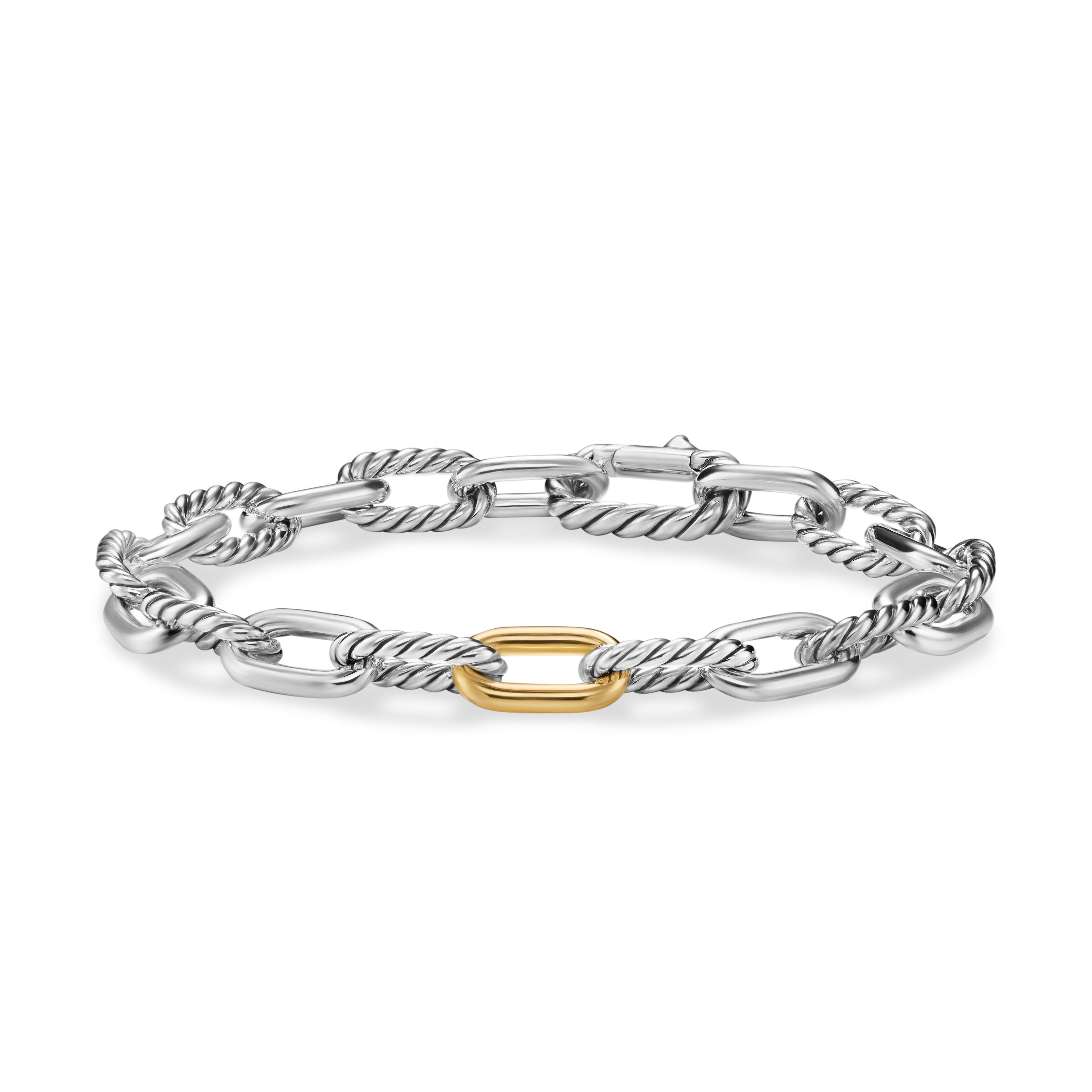DY Madison® Chain Bracelet in Sterling Silver with 18K Yellow Gold, 8.5mm DY Madison® Chain Bracelet in Sterling Silver with 18K Yellow Gold, 8.5mm