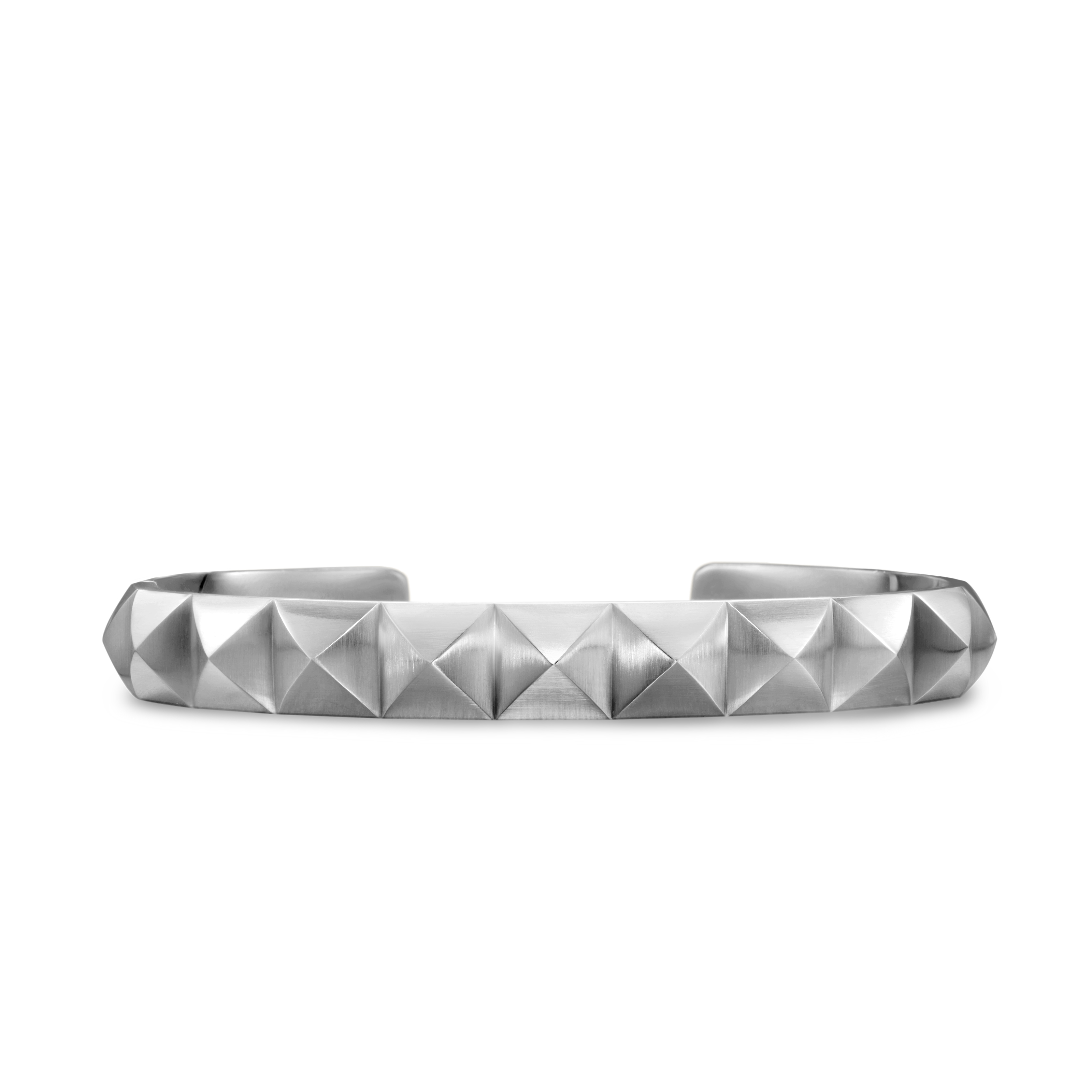 Pyramid Cuff Bracelet in Sterling Silver, 9.3mn