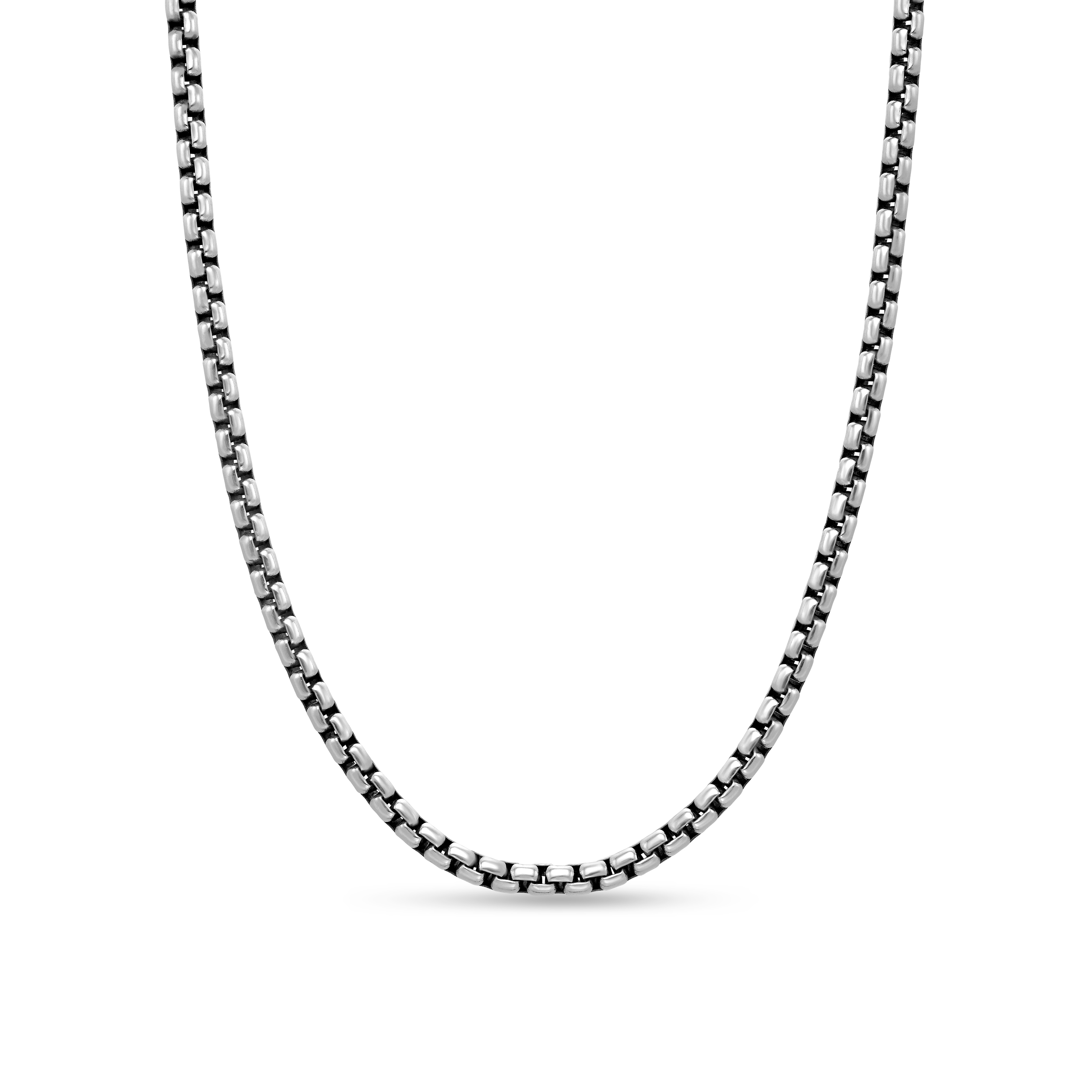 Medium Box Chain Necklace in Sterling Silver and 14k Yellow Gold Medium Box Chain Necklace in Sterling Silver and 14k Yellow Gold