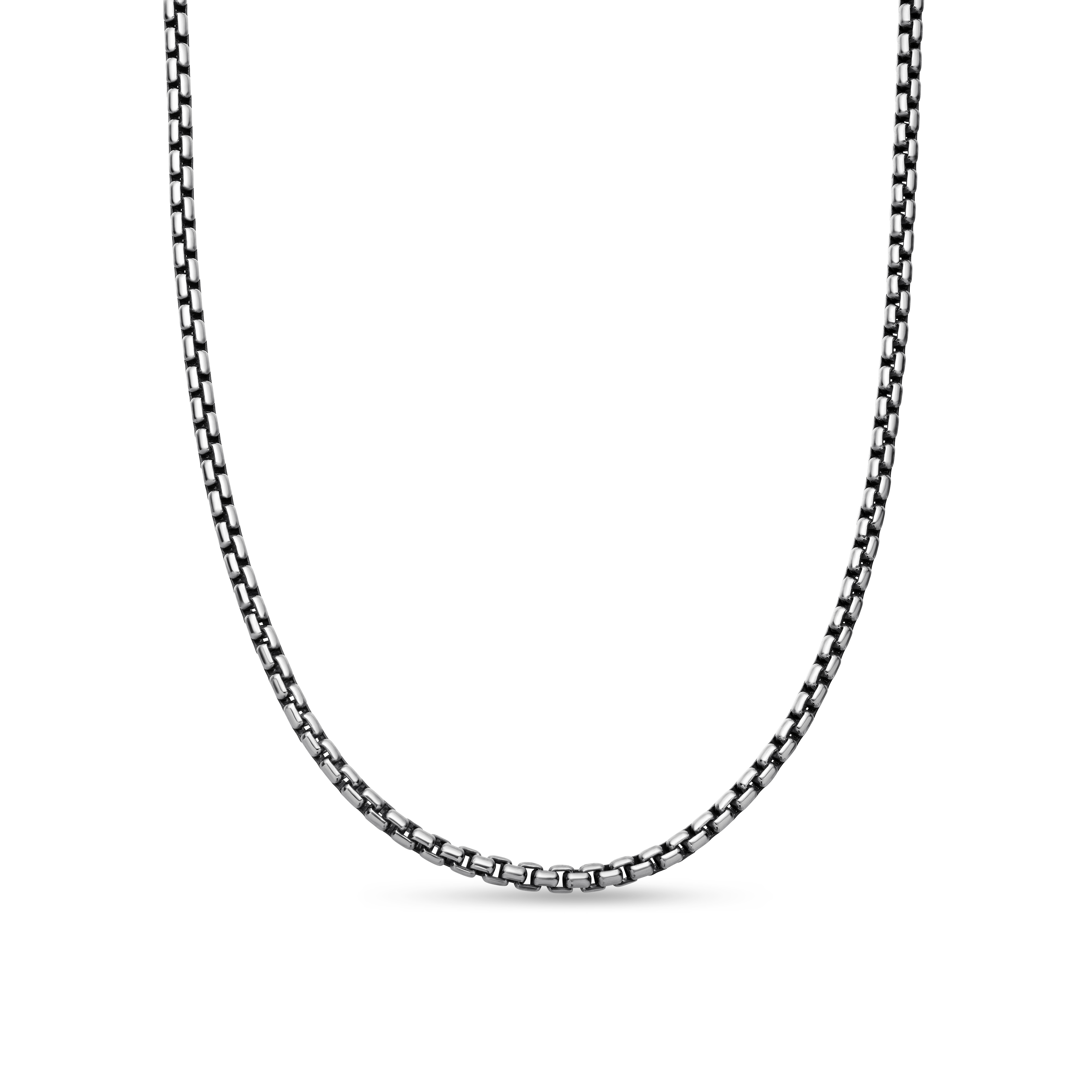 Small Box Chain Necklace in Sterling Silver and 14k Yellow Gold Small Box Chain Necklace in Sterling Silver and 14k Yellow Gold