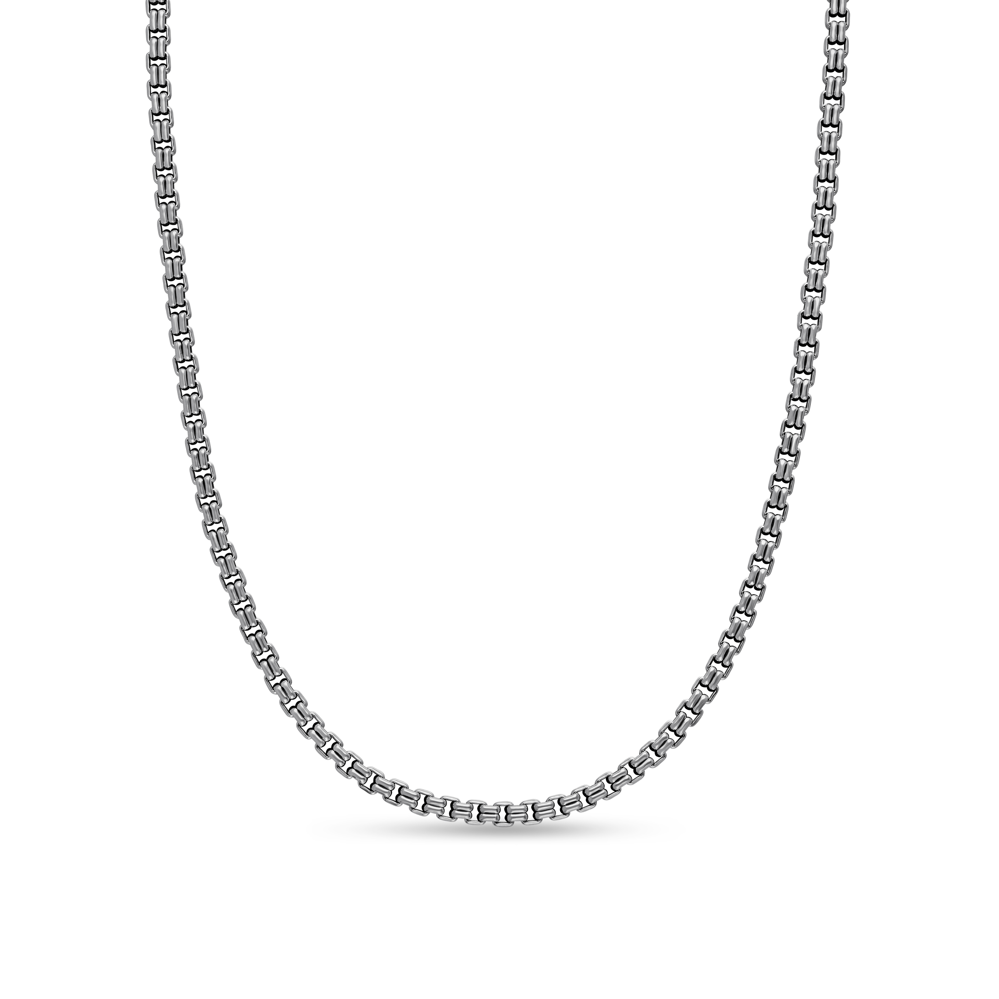 Double Box Chain Necklace in Sterling Silver, 2.6mm Double Box Chain Necklace in Sterling Silver, 2.6mm