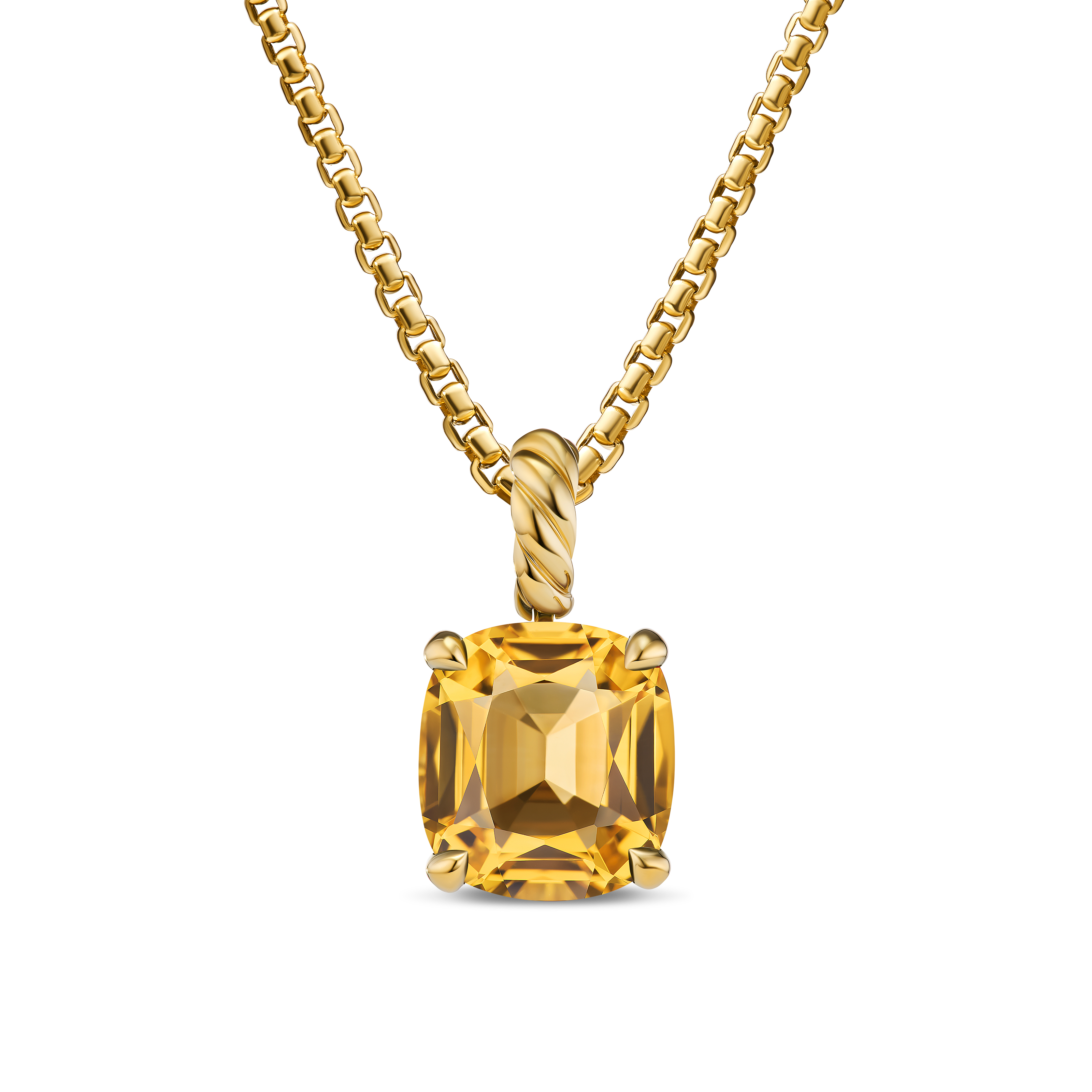 Marbella Pendant in 18K Yellow Gold with Citrine, 12mm Marbella Pendant in 18K Yellow Gold with Citrine, 12mm