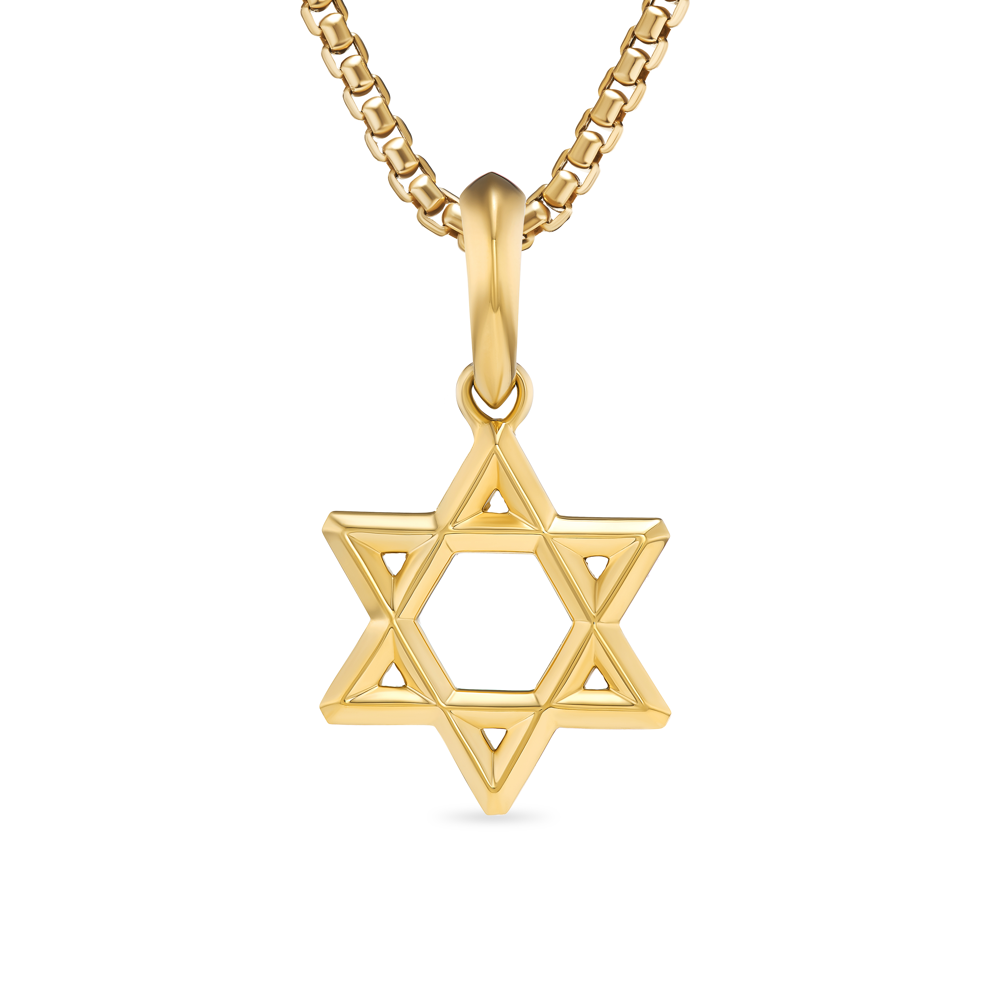 Star of David Pendant in 18K Yellow Gold, 19mm Star of David Pendant in 18K Yellow Gold, 19mm