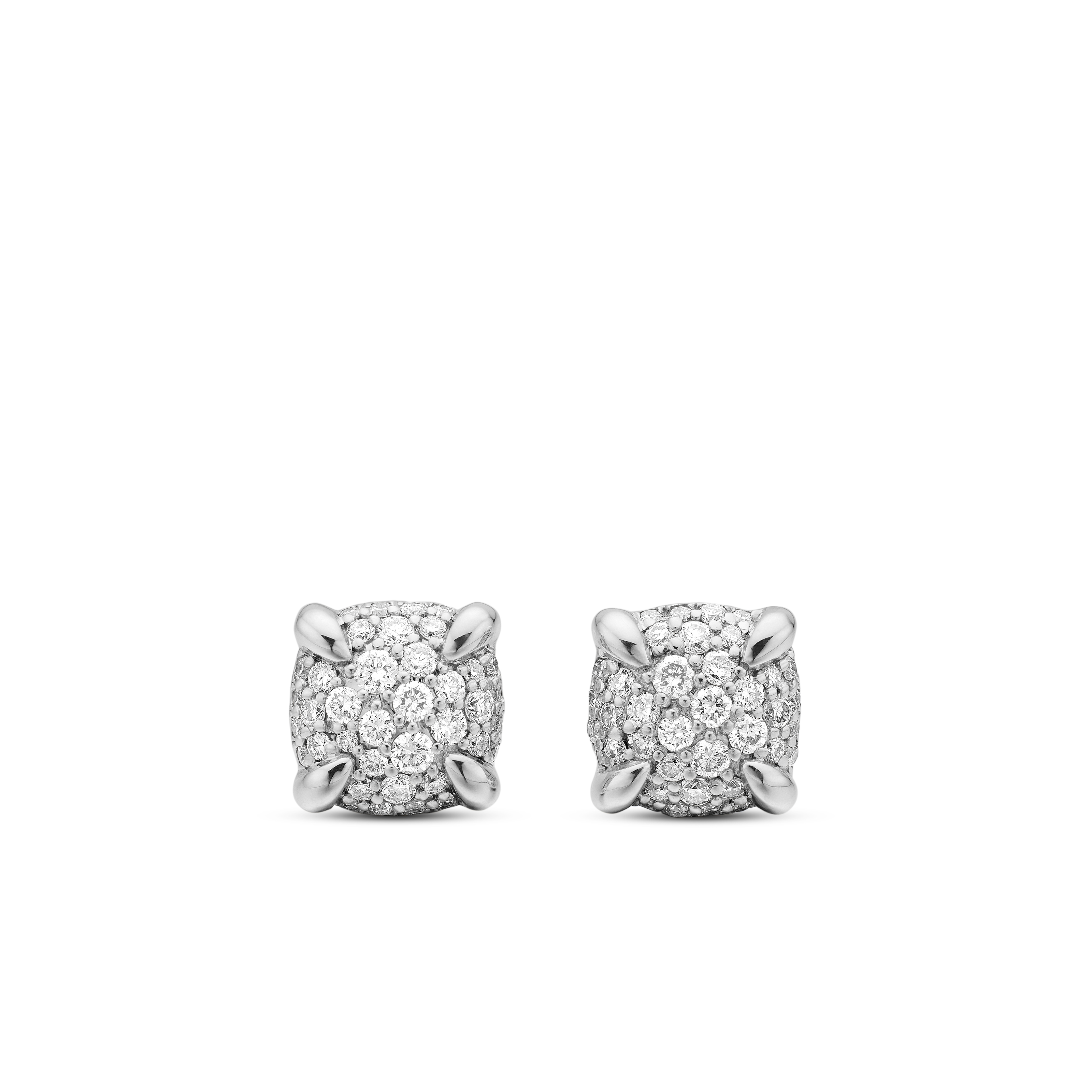 Petite Chatelaine® Stud Earrings in Sterling Silver with Pavé Diamonds, 6.5mm Petite Chatelaine® Stud Earrings in Sterling Silver with Pavé Diamonds, 6.5mm