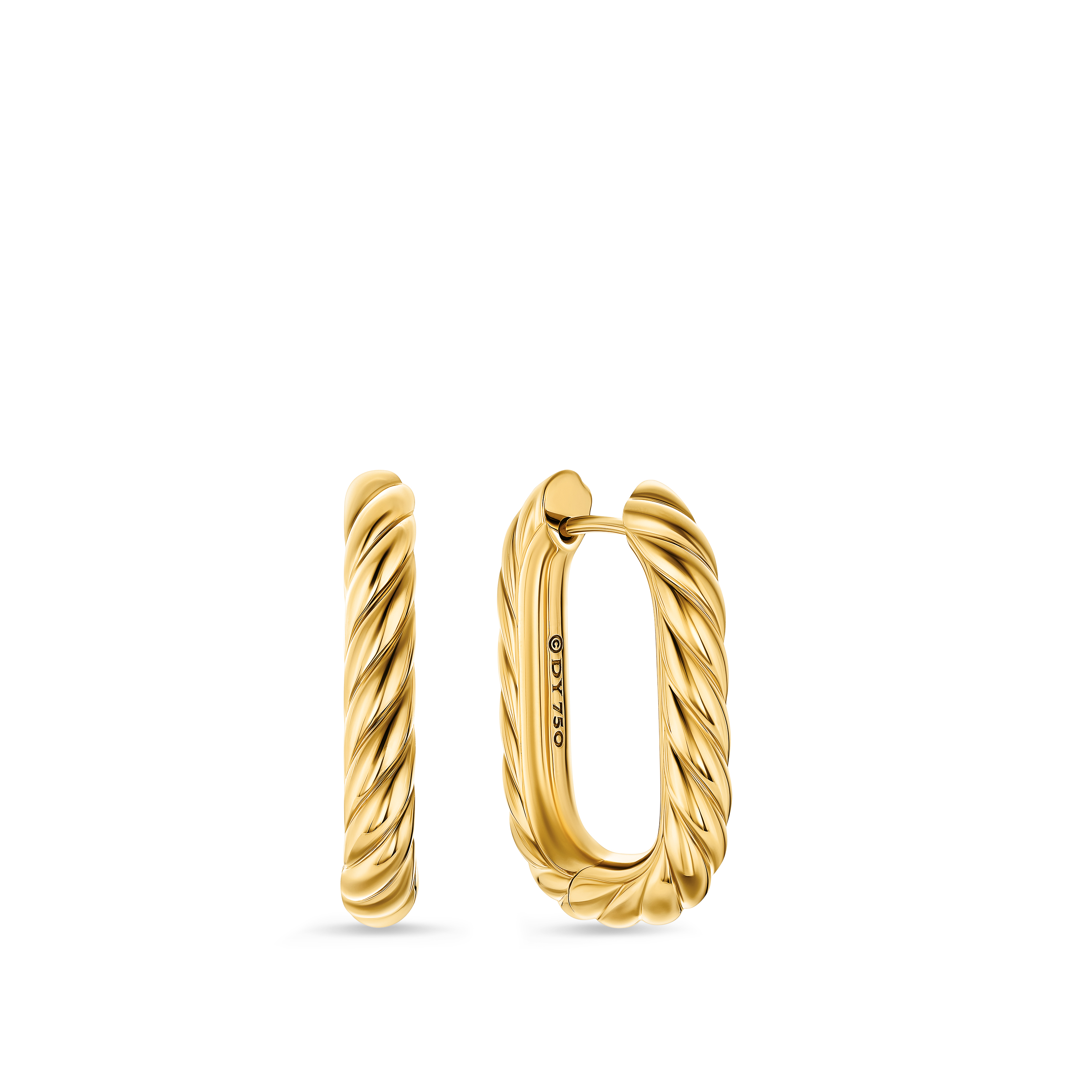 DY Madison® Cable Hoop Earrings in 18K Yellow Gold, 24.3mm DY Madison® Cable Hoop Earrings in 18K Yellow Gold, 24.3mm