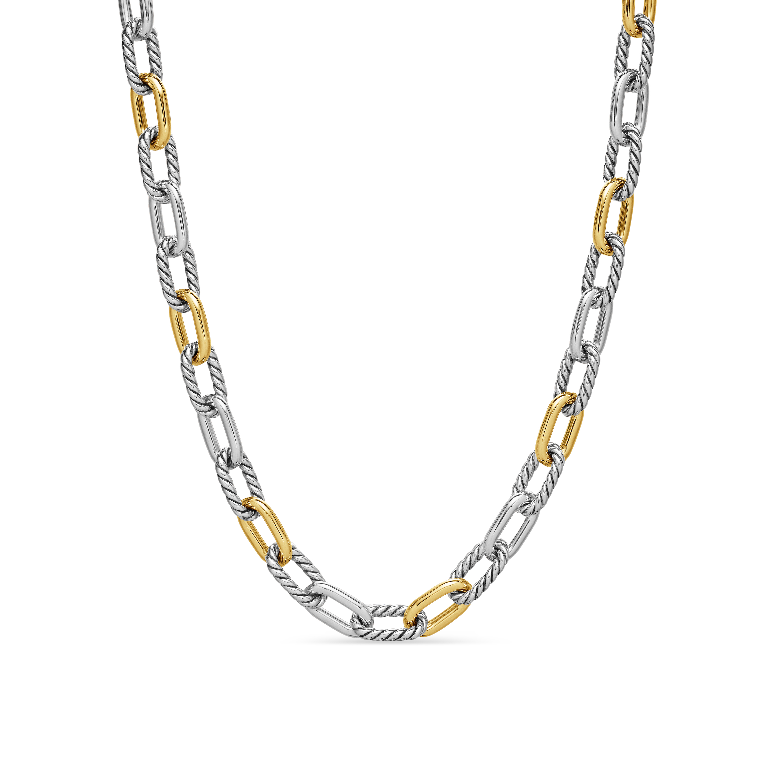 DY Madison® Chain Necklace in Sterling Silver with 18K Yellow Gold, 8.5mm DY Madison® Chain Necklace in Sterling Silver with 18K Yellow Gold, 8.5mm