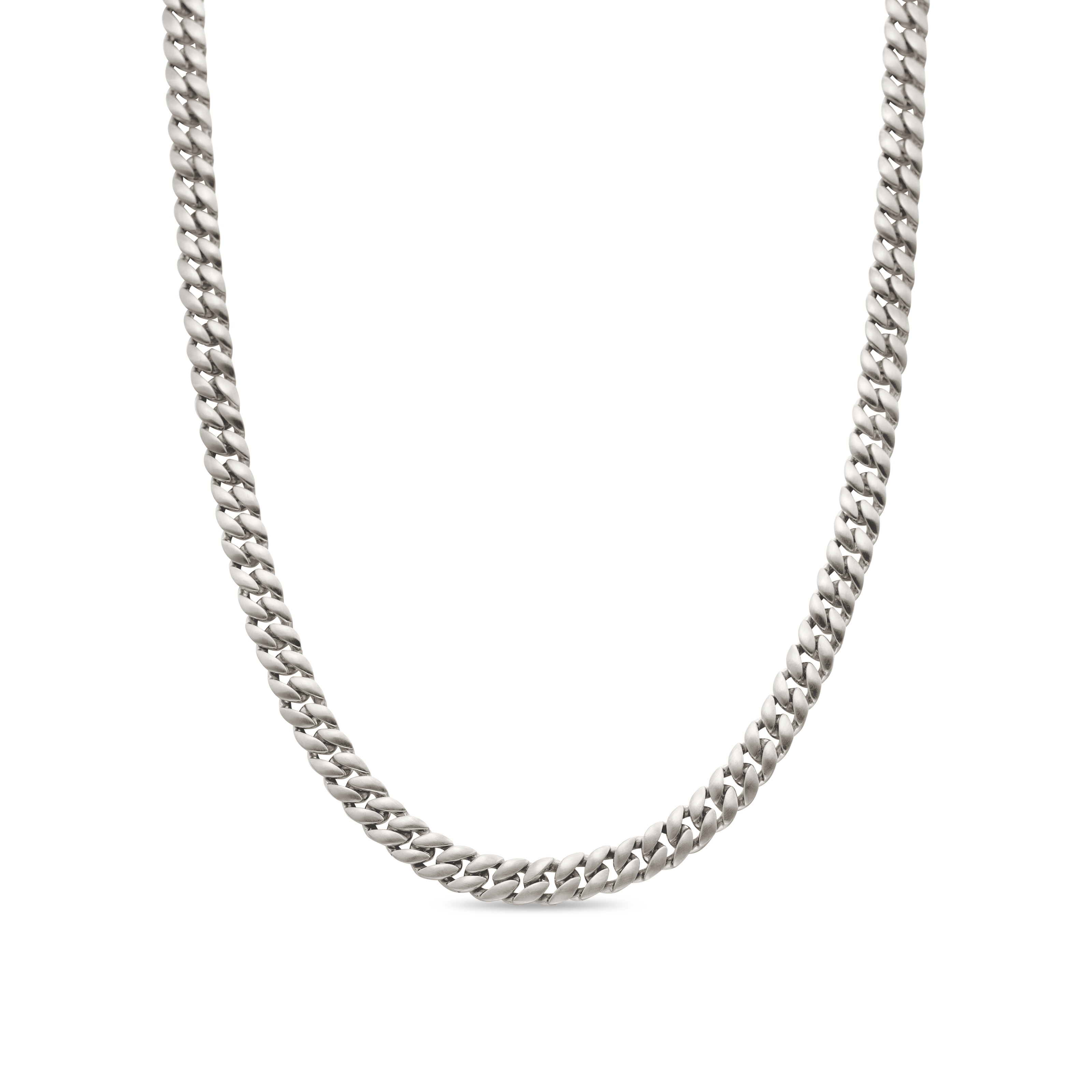 Curb Chain Necklace in Sterling Silver, 6mm Curb Chain Necklace in Sterling Silver, 6mm
