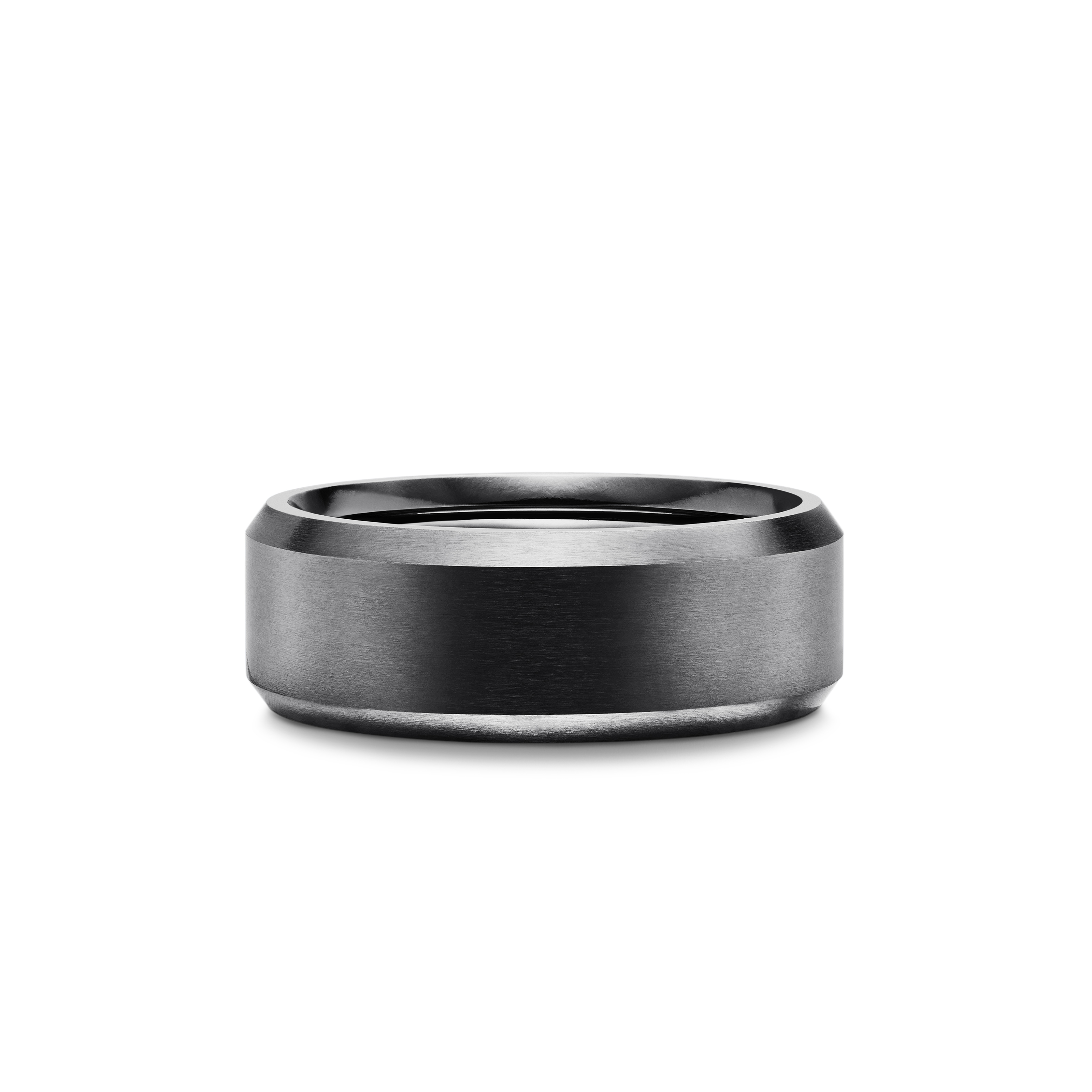 Streamline® Beveled Band Ring in Black Titanium, 8.5mm