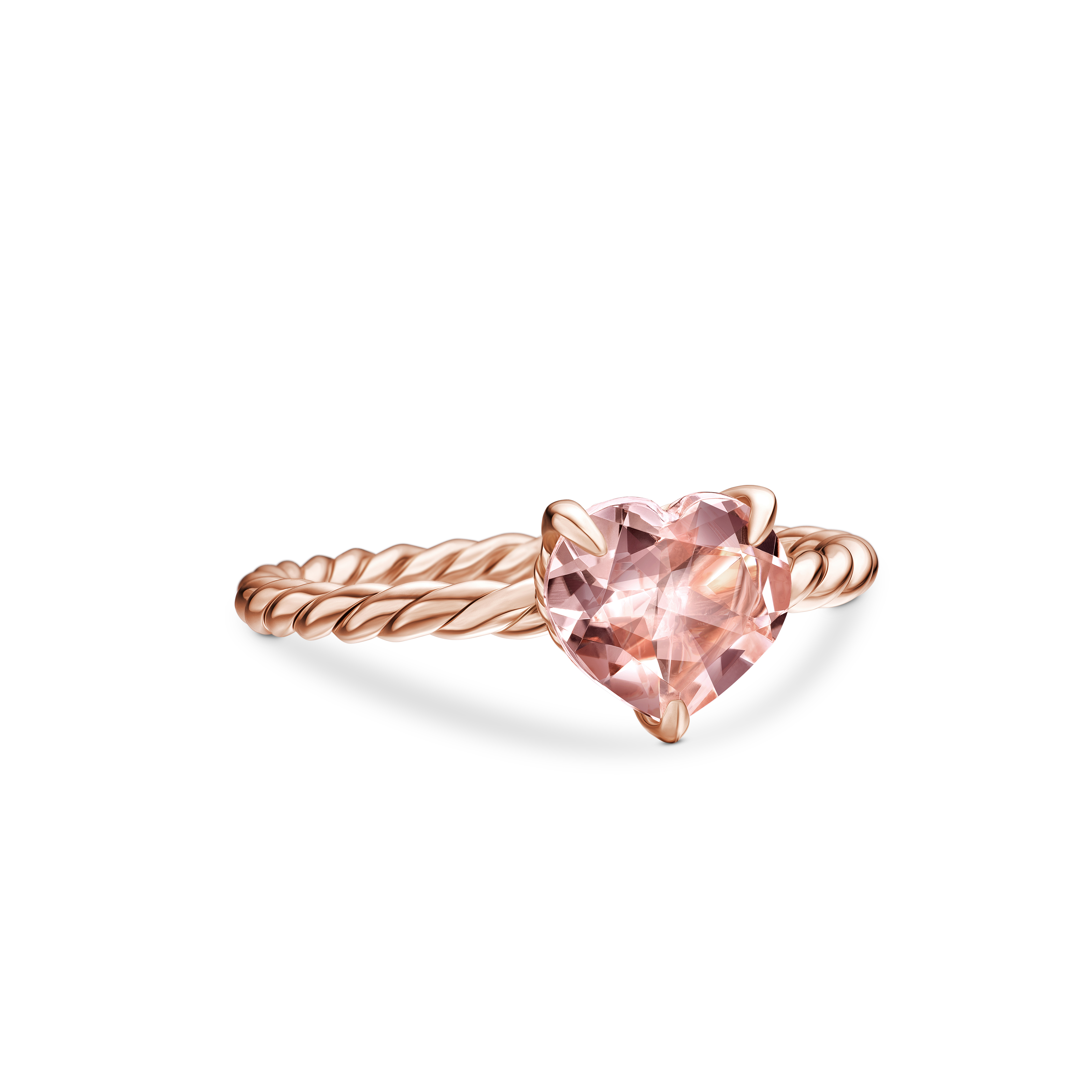 Chatelaine® Heart Ring in 18K Rose Gold with Morganite, 7mm
