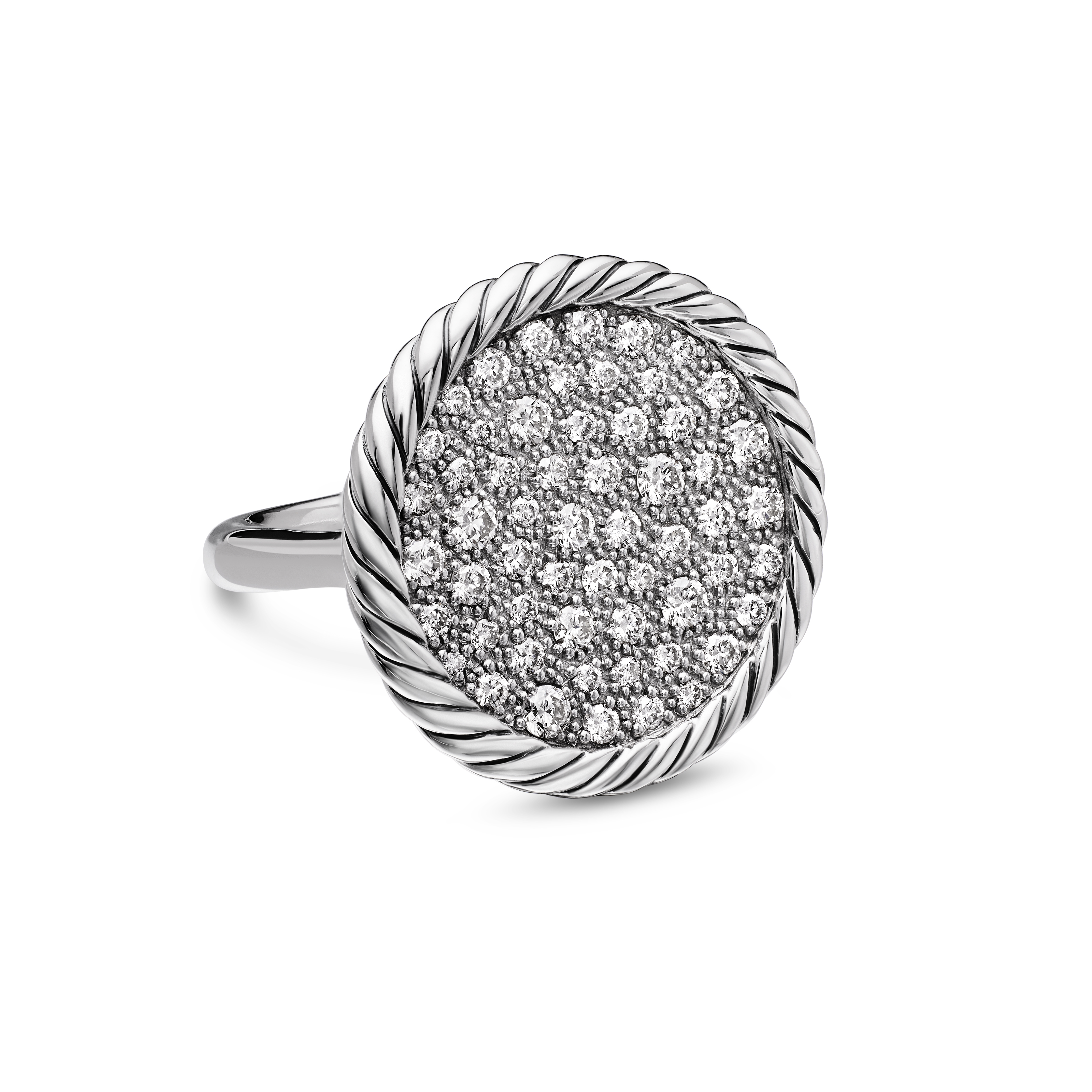 DY Elements® Ring in Sterling Silver with Diamonds, 21.2mm DY Elements® Ring in Sterling Silver with Diamonds, 21.2mm