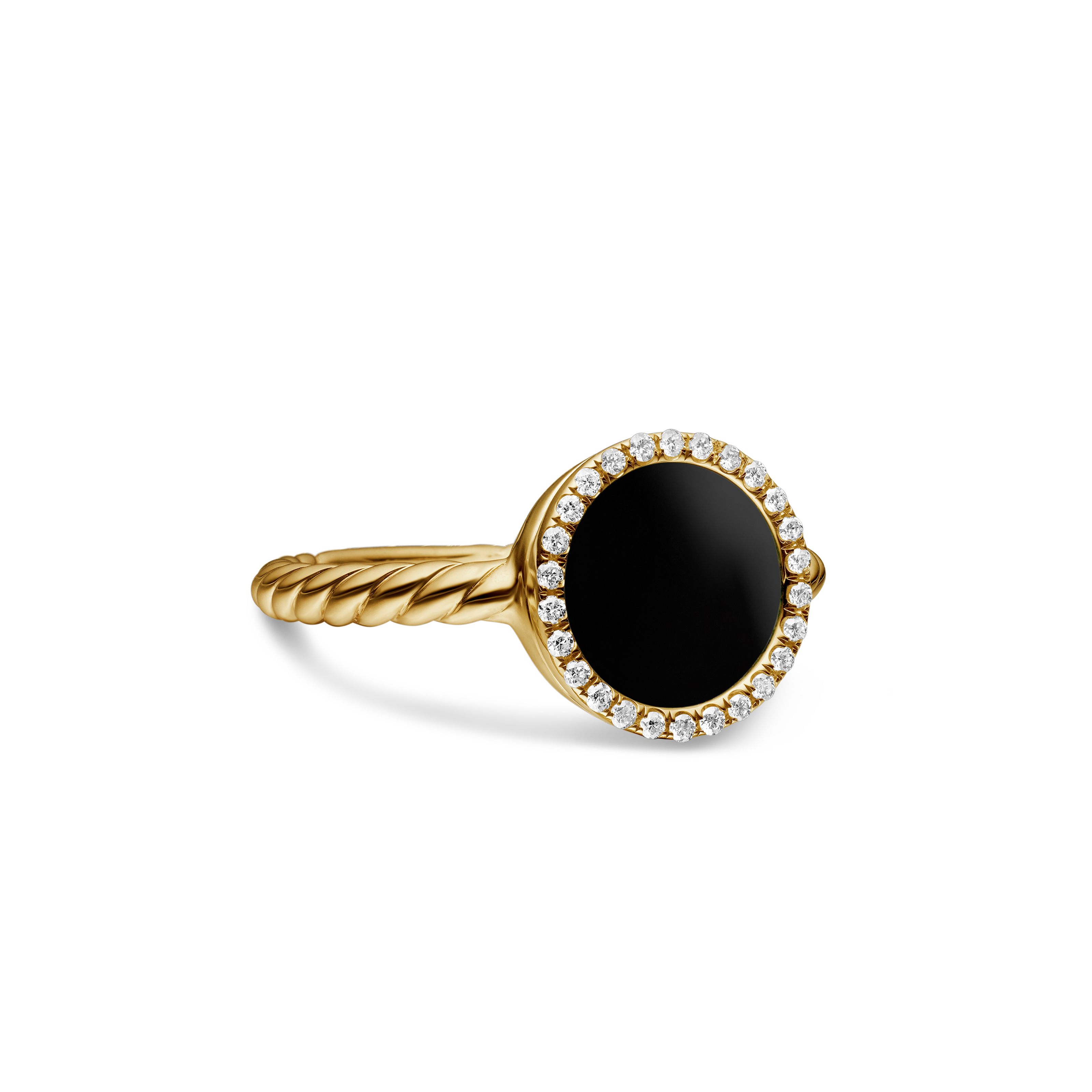 Petite DY Elements® in 18K Yellow Gold with Black Onyx and Diamonds, 11.3mm Petite DY Elements® in 18K Yellow Gold with Black Onyx and Diamonds, 11.3mm