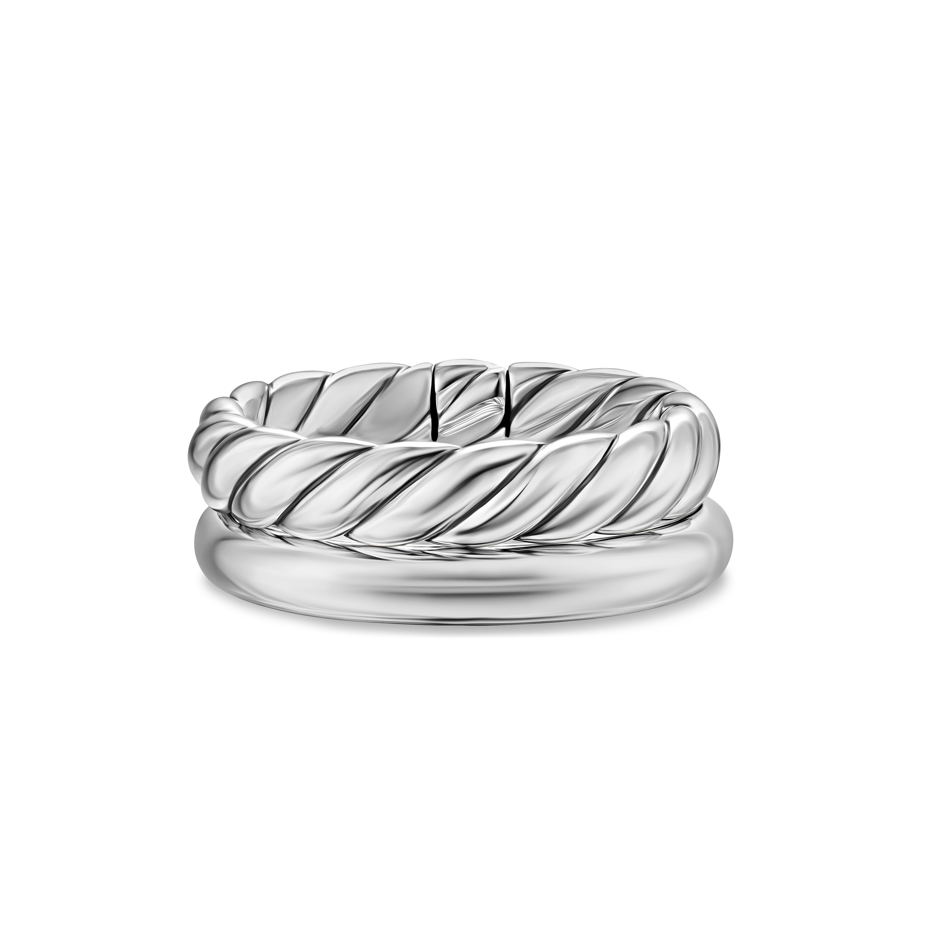 DY Mercer® Two Row Ring in Sterling Silver, 8mm DY Mercer® Two Row Ring in Sterling Silver, 8mm