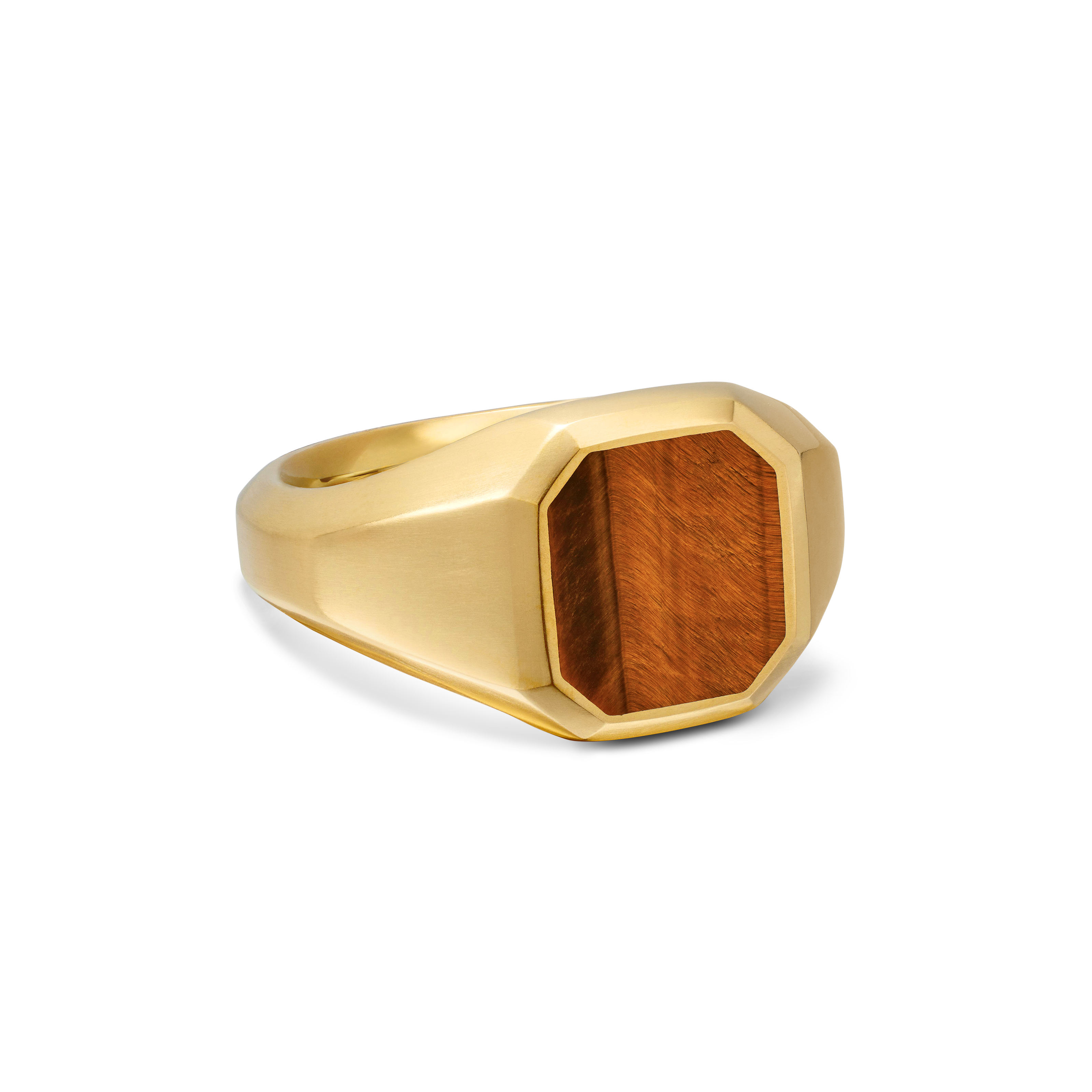 Streamline® Signet Ring in 18K Yellow Gold with Tigers Eye, 14mm Streamline® Signet Ring in 18K Yellow Gold with Tigers Eye, 14mm