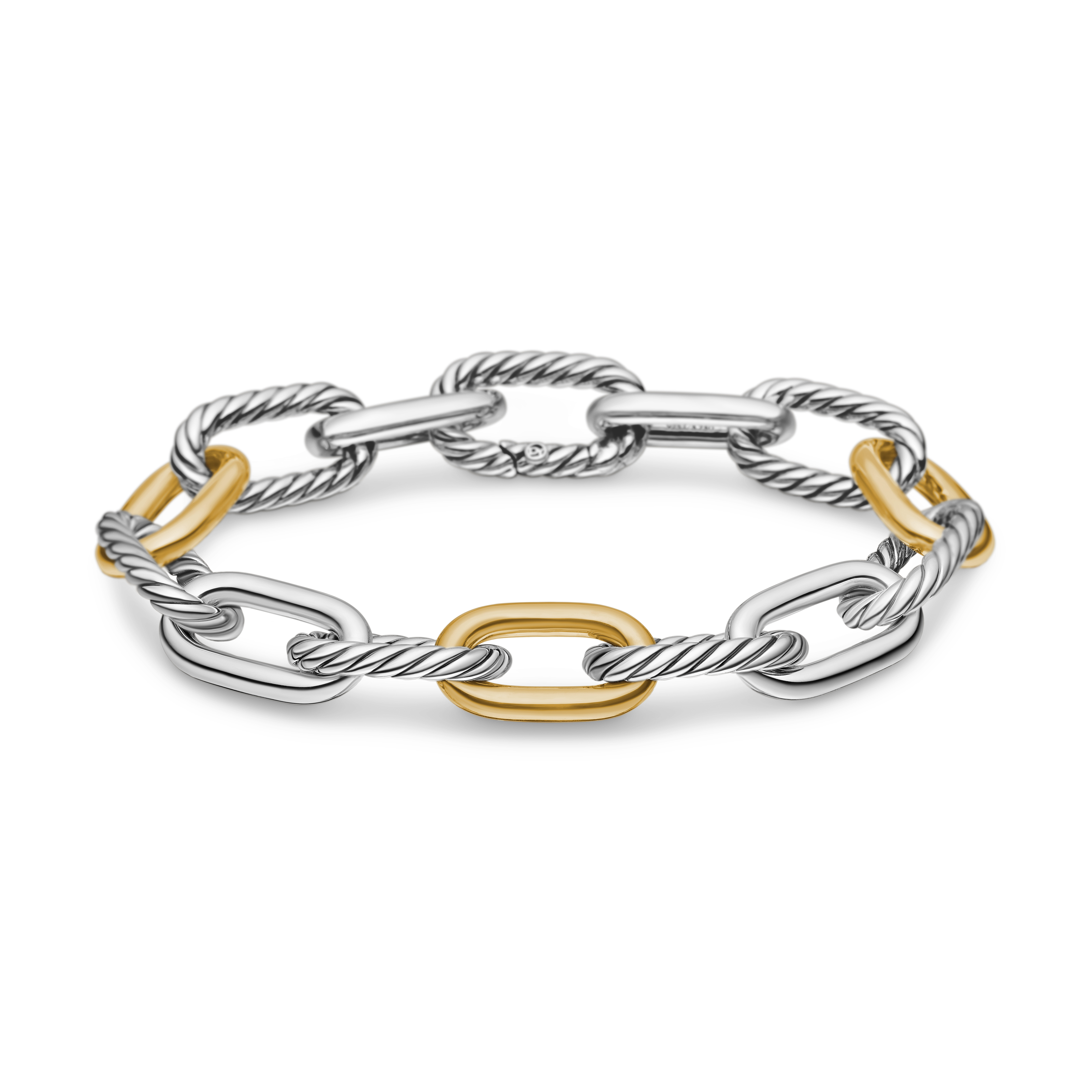 DY Madison® Chain Bracelet in Sterling Silver with 18K Yellow Gold, 11mm DY Madison® Chain Bracelet in Sterling Silver with 18K Yellow Gold, 11mm