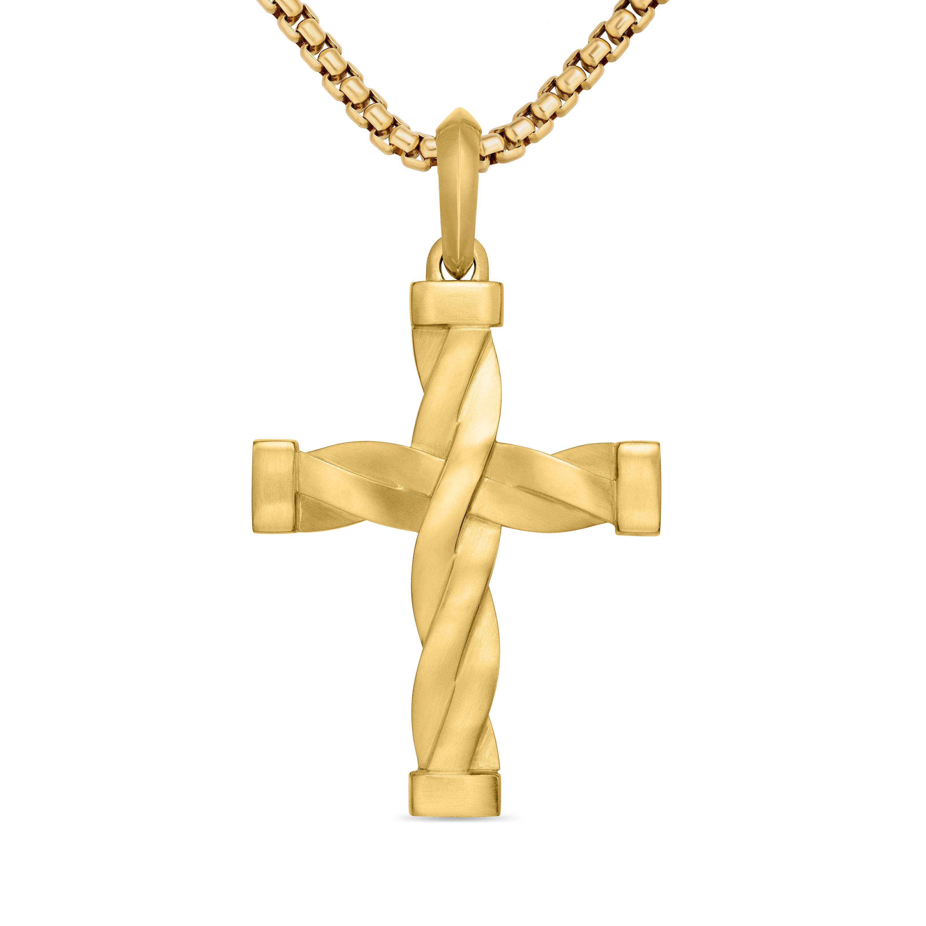 DY Helios™ Cross Pendant in 18K Yellow Gold, 48mm DY Helios™ Cross Pendant in 18K Yellow Gold, 48mm