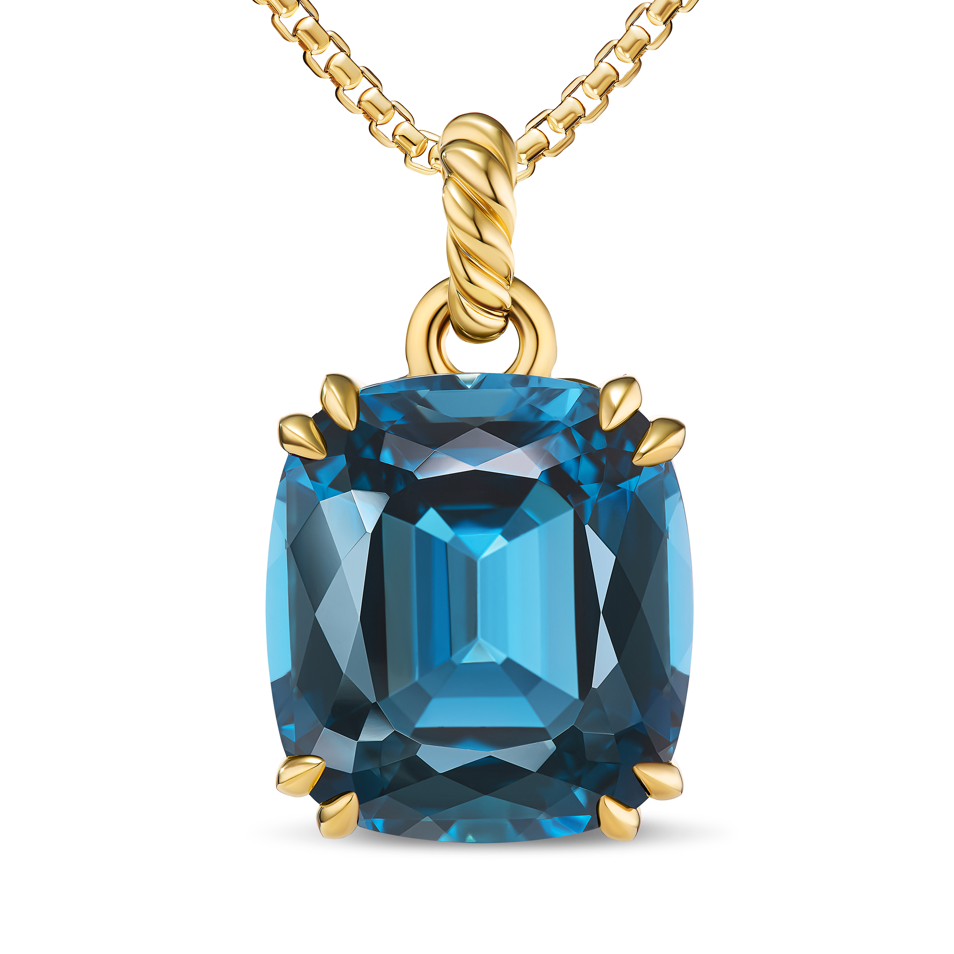 Marbella Pendant in 18K Yellow Gold with Hampton Blue Topaz, 22mm Marbella Pendant in 18K Yellow Gold with Hampton Blue Topaz, 22mm
