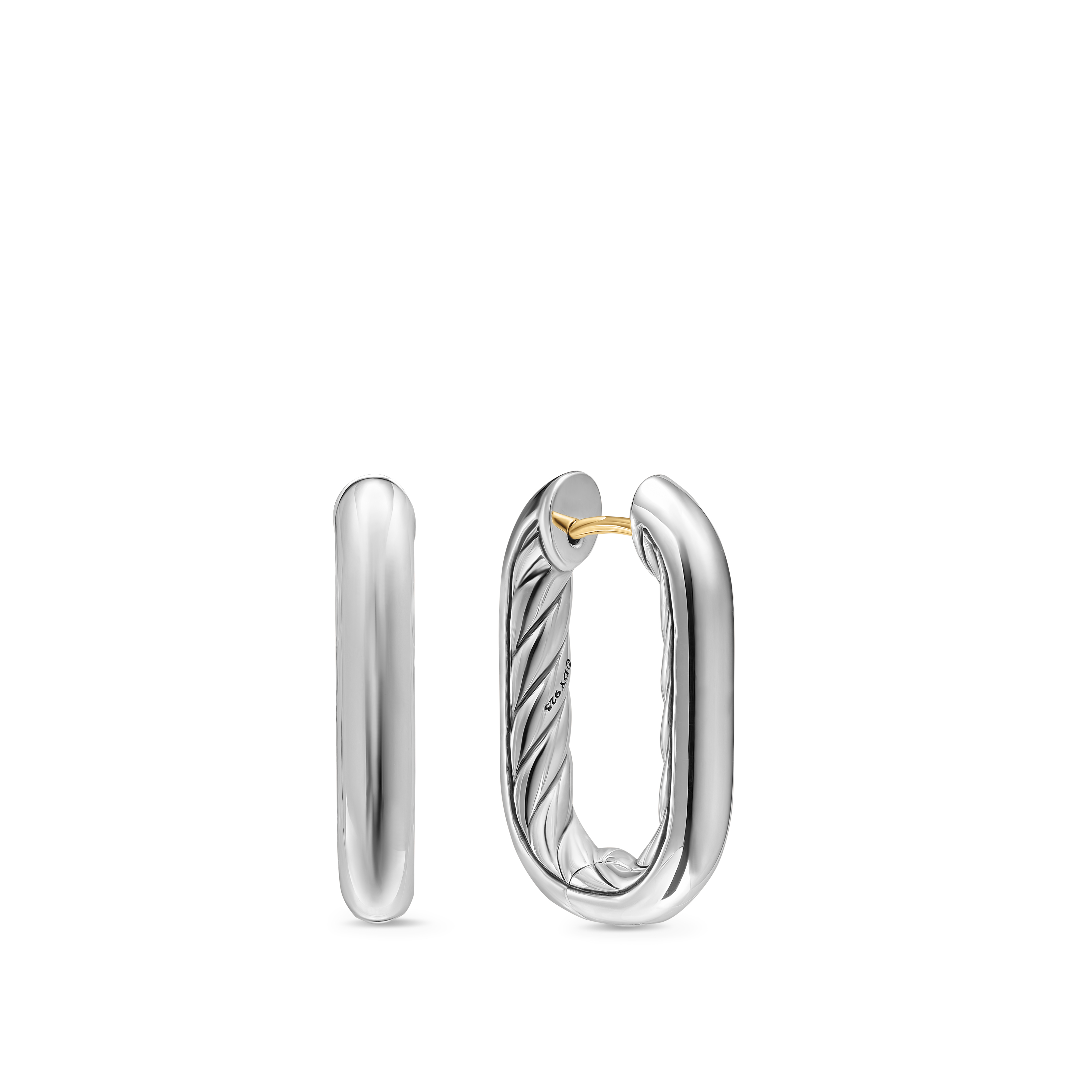 DY Madison® Smooth Hoop Earrings in Sterling Silver, 24.3mm DY Madison® Smooth Hoop Earrings in Sterling Silver, 24.3mm