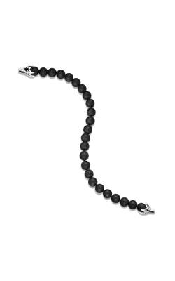 Spiritual Beads Bracelet in Sterling Silver with Black Onyx, 8mm thumbnail 3