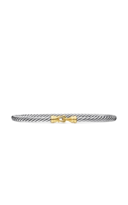 Buckle Classic Cable Bracelet in Sterling Silver with 18K Yellow Gold, 3mm thumbnail 1