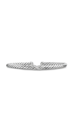 Cable Flex X Station Bracelet in Sterling Silver with Diamonds, 4mm thumbnail 1