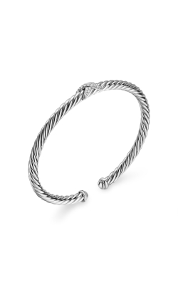 Cable Flex X Station Bracelet in Sterling Silver with Diamonds, 4mm thumbnail 2