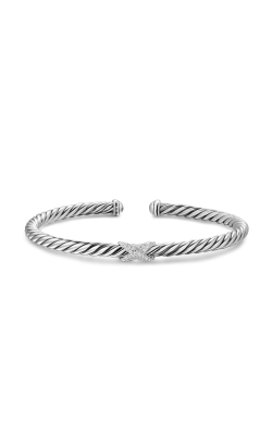 Cable Flex X Station Bracelet in Sterling Silver with Diamonds, 4mm thumbnail 3