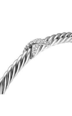 Cable Flex X Station Bracelet in Sterling Silver with Diamonds, 4mm thumbnail 4
