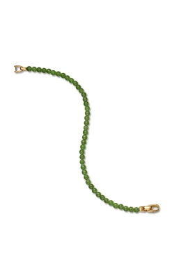 Spiritual Beads Bracelet with Nephrite Jade and 18K Yellow Gold, 4mm thumbnail 3