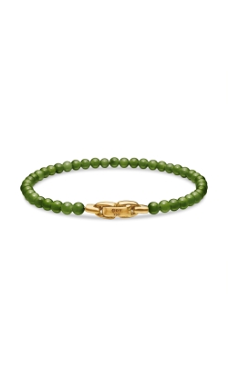 Spiritual Beads Bracelet with Nephrite Jade and 18K Yellow Gold, 4mm thumbnail 4