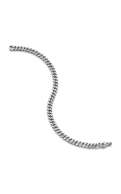 Curb Chain Bracelet in Sterling Silver, 6mm thumbnail 2