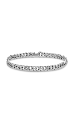 Curb Chain Bracelet in Sterling Silver, 6mm thumbnail 3