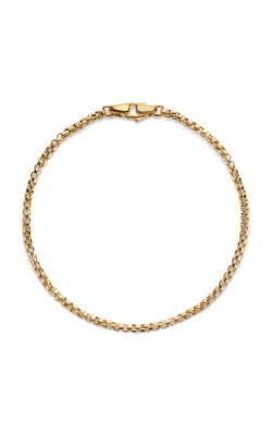Box Chain Bracelet in 18K Yellow Gold, 2.7mm thumbnail 2