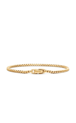 Box Chain Bracelet in 18K Yellow Gold, 2.7mm thumbnail 4
