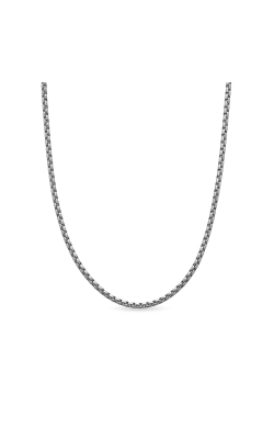 Men's Small Box Chain Necklace in Titanium thumbnail 1