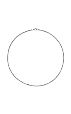 Men's Small Box Chain Necklace in Titanium thumbnail 3