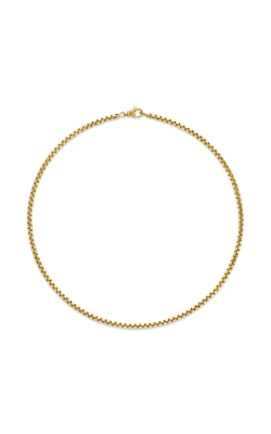 Men's Medium Box Chain Necklace in 18k Yellow Gold thumbnail 3