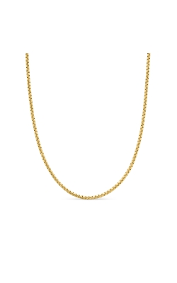 Box Chain Necklace in Brushed 18K Yellow Gold, 2.7mm thumbnail 1
