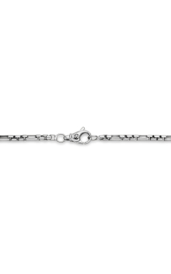 Open Station Box Chain Necklace in Sterling Silver, 3mm thumbnail 4
