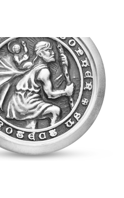 St. Christopher Amulet in Sterling Silver, 34.5mm thumbnail 4
