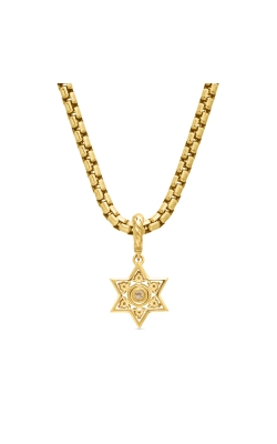 Star of David Pendant in 18K Yellow Gold with Diamonds, 17.2mm thumbnail 2