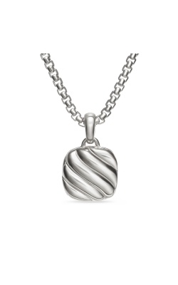 Sculpted Cable Square Locket in Sterling Silver, 22.5mm thumbnail 1