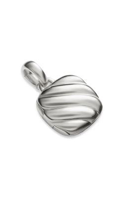 Sculpted Cable Square Locket in Sterling Silver, 22.5mm thumbnail 2