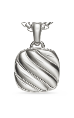 Sculpted Cable Square Locket in Sterling Silver, 22.5mm thumbnail 4